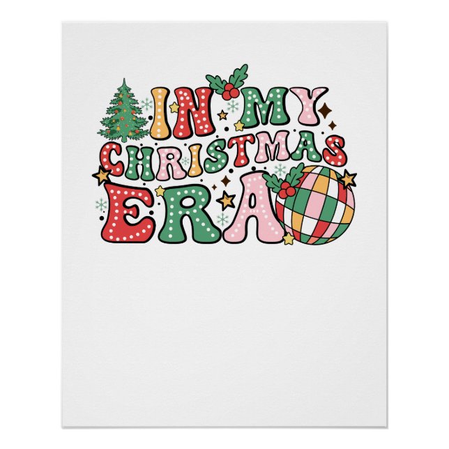 Pôster Xmas Presente Na Minha Era De Natal (Frente)