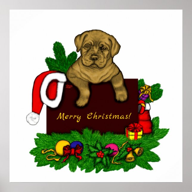 Poster XMas puppy (Frente)