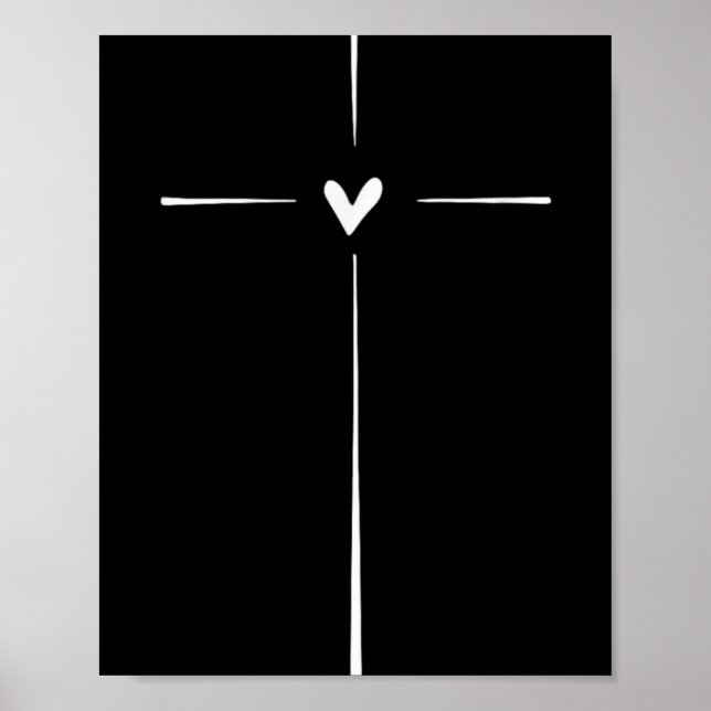 Poster Xmas Store Uni Modern Black Heart Religious  (Frente)