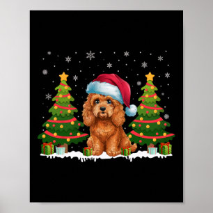 Poster Xmas Tree Lights Apoo Cachorro Papai Noel Sweat Na