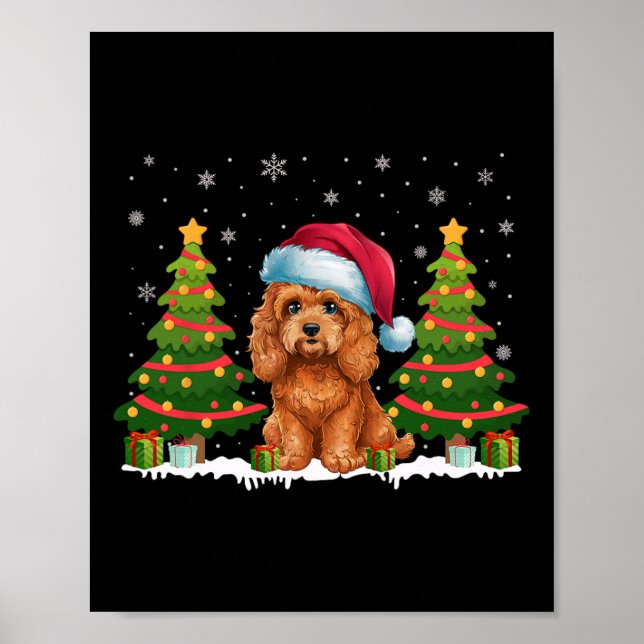 Poster Xmas Tree Lights Apoo Cachorro Papai Noel Sweat Na (Frente)