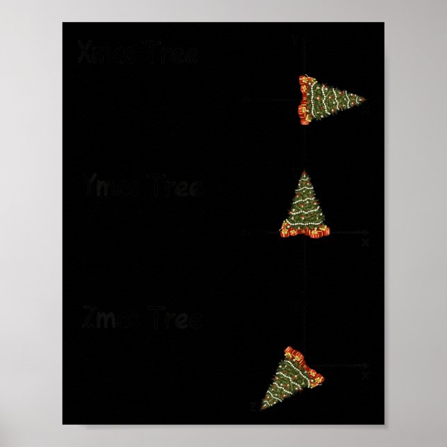 Poster Xmas Ymas Zmas Tree Math Nerd Christmas  (Frente)
