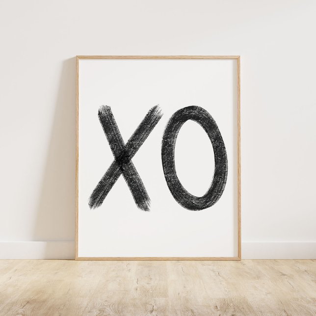 Poster XO preto (A chalky brush style XO in black)