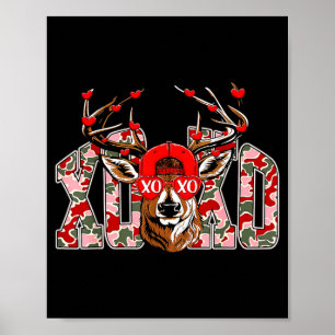Poster Xoxo Camo Buck Caça de Veados Dia dos Namorados Me