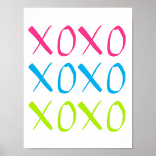 Poster XOXO de fonte em negrito