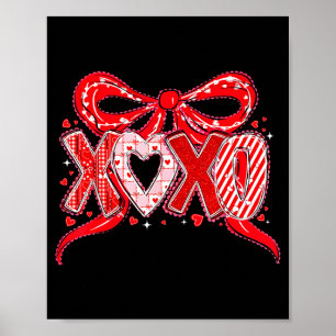 Poster Xoxo Dia dos Namorados Engraçado Amor Coquette Laç