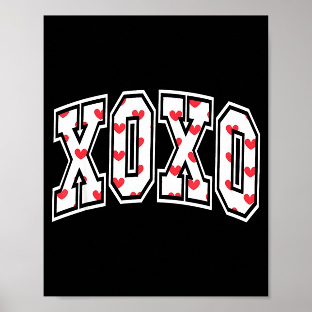 Poster Xoxo Valentine Heart Retro Valentine For Men Women (Frente)