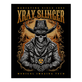 Pôster XRay Slinger Skeleton Cowboy