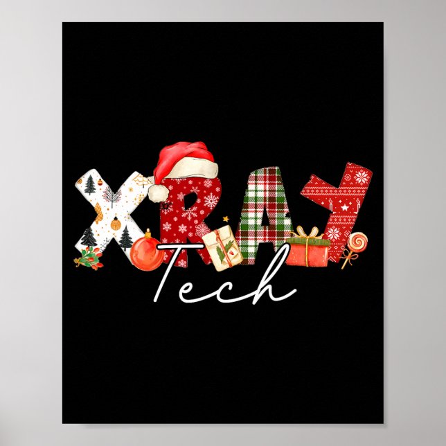 Poster Xray Tech Christmas Bow Rad Tech Radiology Gift Me (Frente)