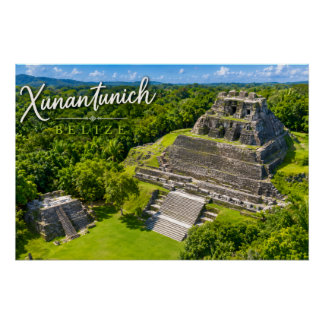 Pôster Xunantunich Belize sítio arqueológico maia