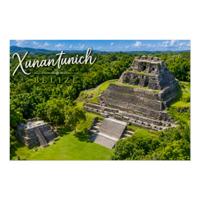 Pôster Xunantunich Belize sítio arqueológico maia (Frente)