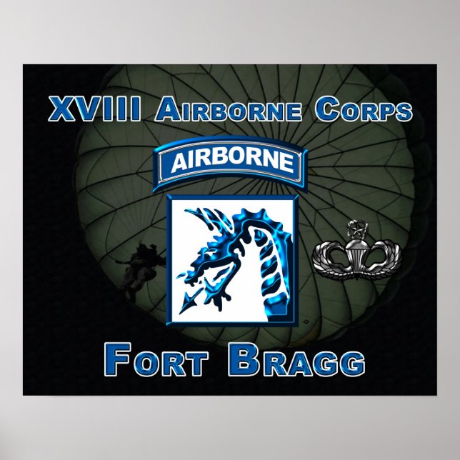 Pôster XVIII Airborne Corps Print (Frente)