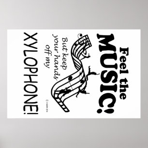 Poster Xylophone Sente A Música