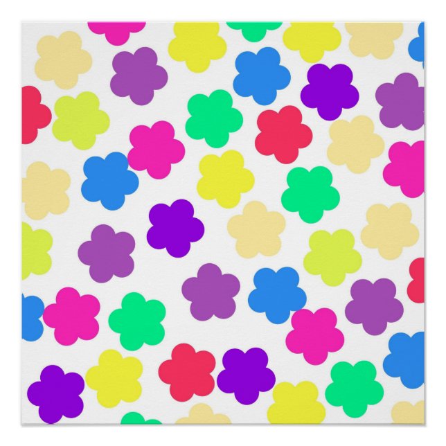 Pôster Y2K Bold Wildflower Vibrant Primavera Art (Frente)