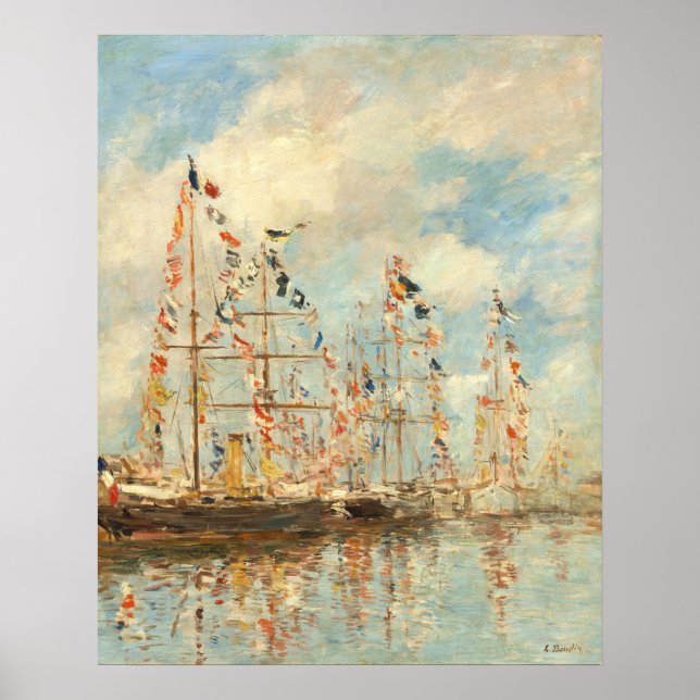 Poster Yacht Basin - Eugène Boudin Fine Art (Frente)