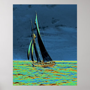 Pôster Yacht 'Idler' Races for America's Cup 1901