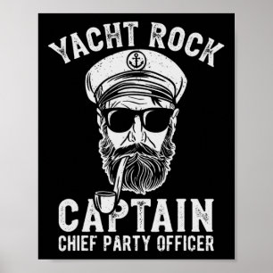 Poster Yacht Rock Capitão Pontoon Boat Party Sailor Boati