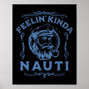 Poster Yacht Rock Party Nauti Motor Boat Capitão Love Mot