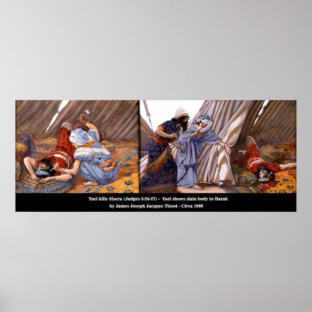 Pôster Yael Slays Sisera #4 - Juízes 5:26-27 (Frente)