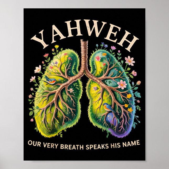 Poster Yahweh Our Very Breath Speaks His Name Christian  (Frente)