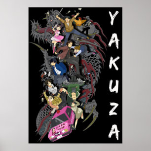 Poster Yakuza yakuza 0 1 2 3 4 5 mortos de kiwami