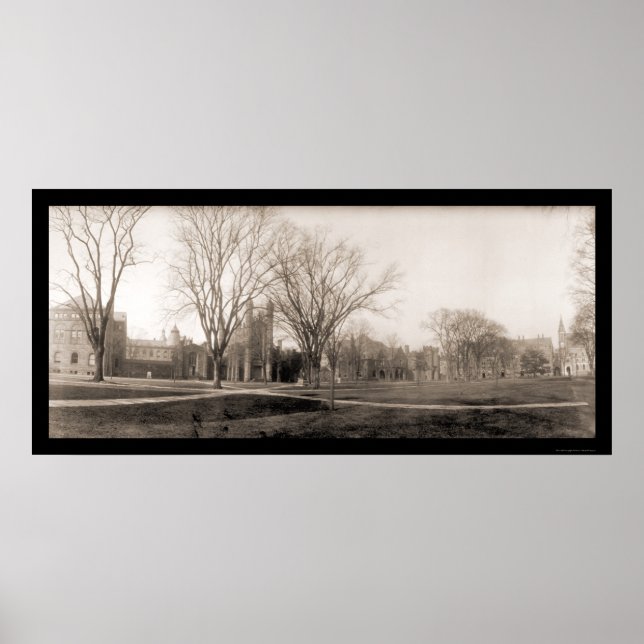 Poster Yale Campus Birdseye Foto 1902 (Frente)