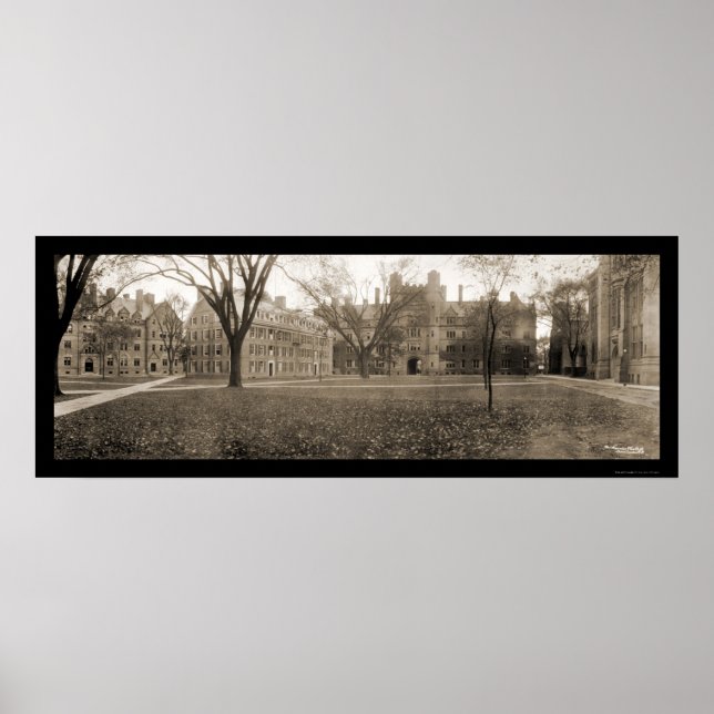 Poster Yale, New Haven CT Foto 1909 (Frente)