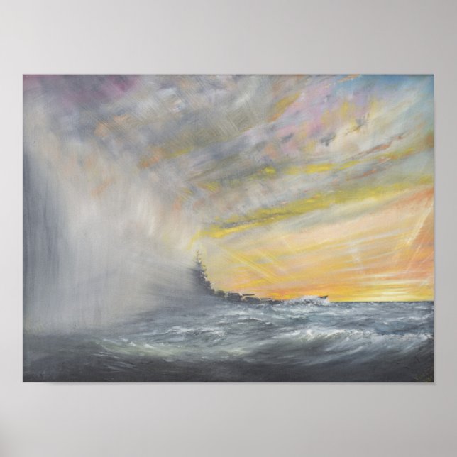 Poster Yamato Emerges from Pacific Typhoon 1944 2010 (Frente)