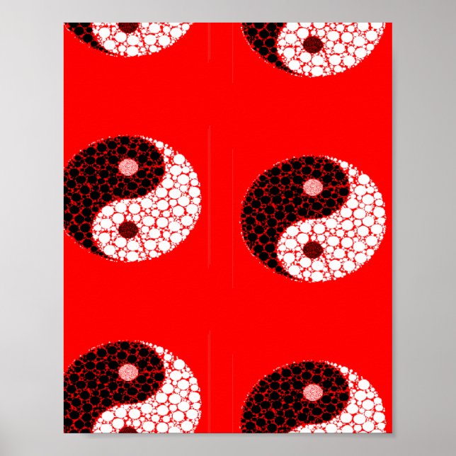 Poster Yang circulcles em vermelho (Frente)