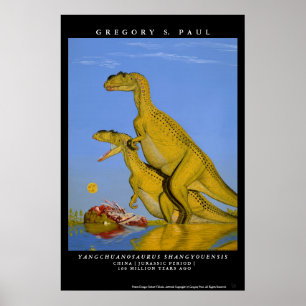 Poster Yangchuanosaurus Greg Paul do dinossauro