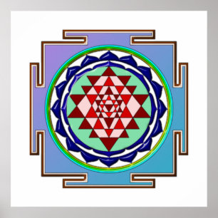 PÔSTER YANTRA AZUL