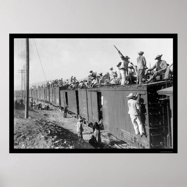 Pôster Yaqui Indian Fighters RR Train 1892 (Frente)