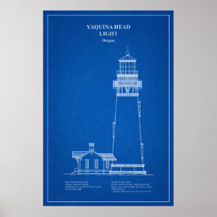 Poster Yaquina Head Lighthouse - Oregon - AD