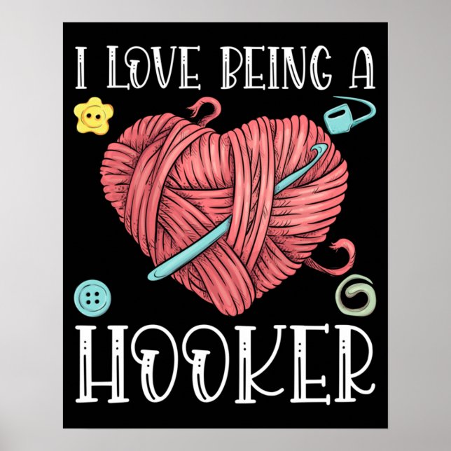 Poster Yarn Crocheting Knitting Day (Frente)