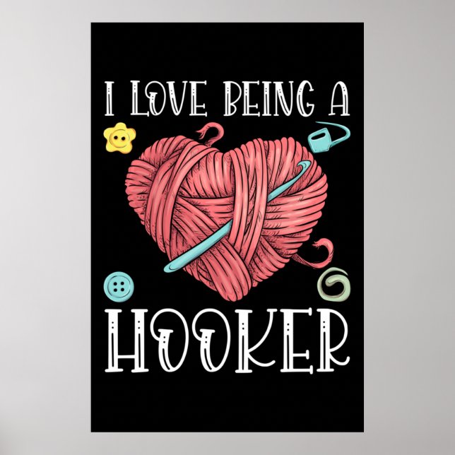 Poster Yarn Crocheting Knitting Day (Frente)