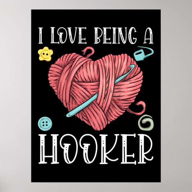 Poster Yarn Crocheting Knitting Day (Frente)