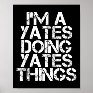 Poster Yates Funny Surname Family Tree Birthday Reunion G