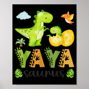 Poster Yaya Saurus T-Rex Dinossauro Dia das Mães Combinan