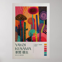 Poster Yayoi Kusama Print, Modern Art Print, Yayoi Kusama