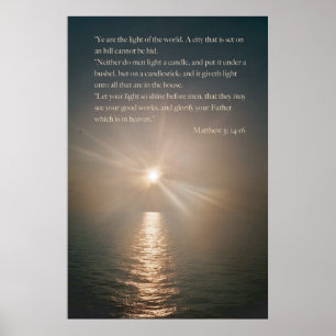 Pôster Ye são a luz do mundo