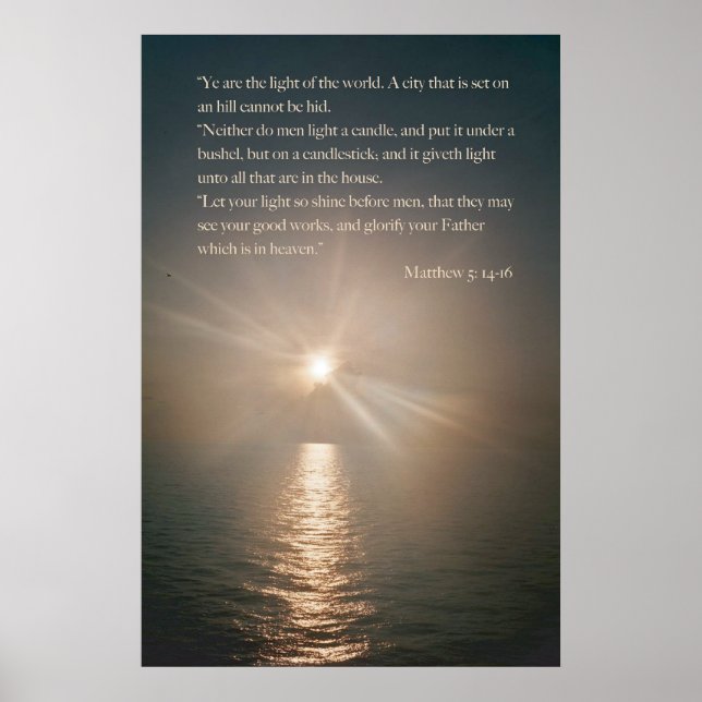 Pôster Ye são a luz do mundo (Frente)