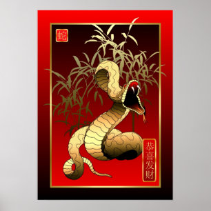 Poster Year-2013-year novo chinês do cobra