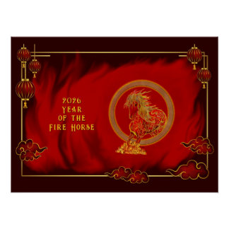 Pôster Year of the Fire Horse , Happy Lunar New Year