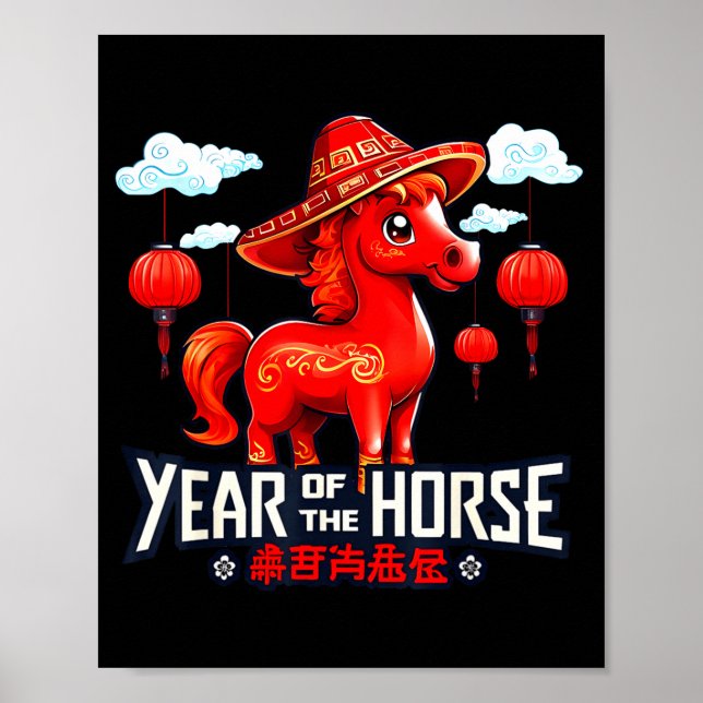 Poster Year Of The Horse 2026 - Chinese New Year 2026  (Frente)