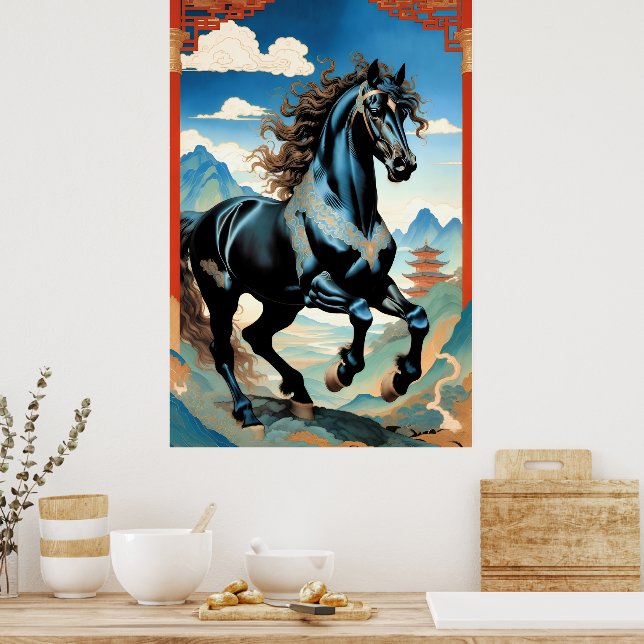 Poster Year of the Horse, Chinese Zodiac, (Cozinha)