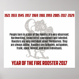 Pôster Year of The Rooster Traits