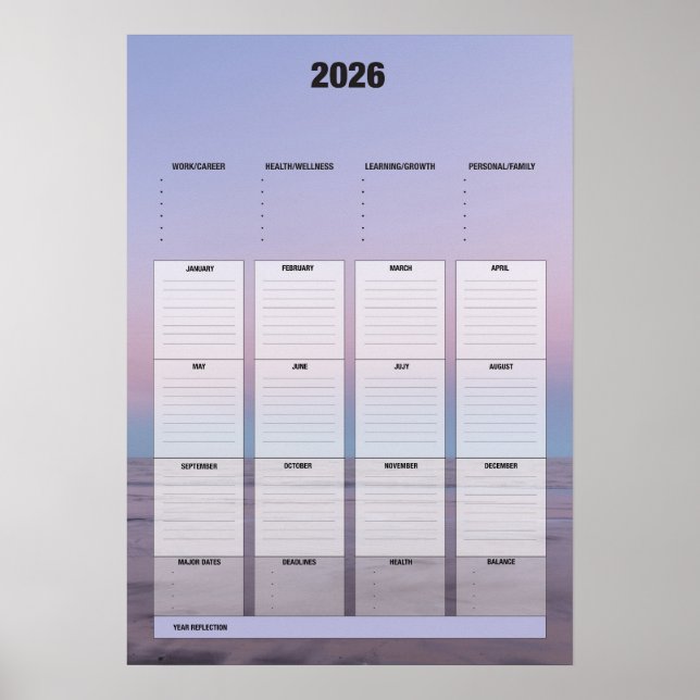 Poster Yearly Planner (Frente)