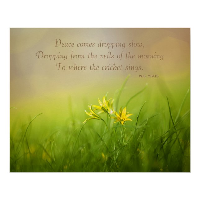 Pôster Yeats Quote Morning Sunshine Poster (Frente)