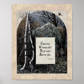 Poster Yeats "The Stolen Child" Poema de Arte Vitoriano 8