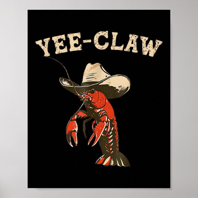 Poster Yee Claw! Engraçado - Festival de Marisco Cajun (Frente)